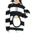 thumbnail image 1 of Burberry Cut-out Detail Striped Cotton Hoodie, Size XX-Small, 1 of 1