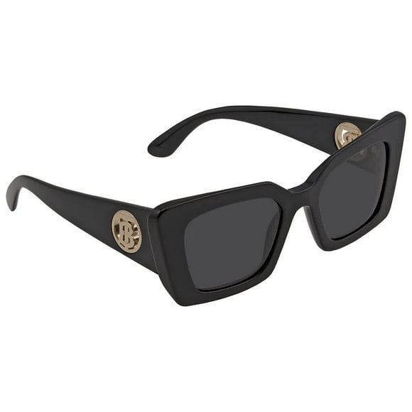 Burberry Daisy BE 4344 Plastic Womens Square Sunglasses Black 51mm Adult