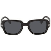 Burberry Eldon BE 4349 Plastic Unisex Rectangle Sunglasses Black 51mm Adult