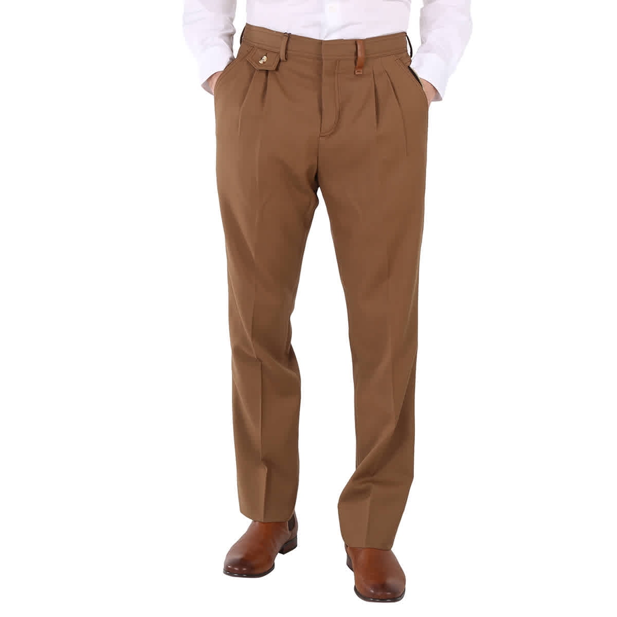 ★★Adairs★★ Burberry pants brown IS7425 Burberry Men's Black Embellished Mohair Wool Classic Fit