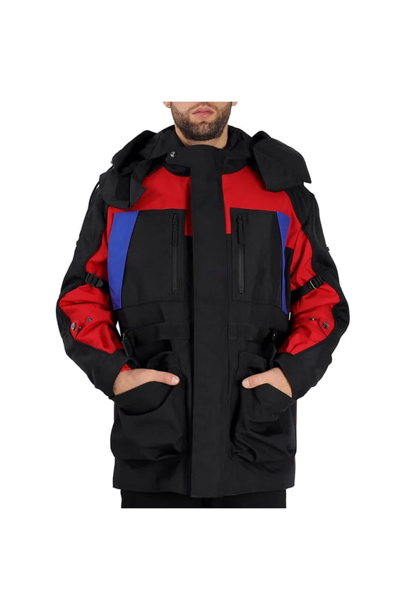Detachable Puffer Colour-block Jacket, Size Small