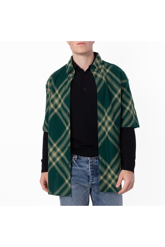 EKD Check Print Wool Shirt, Size Small