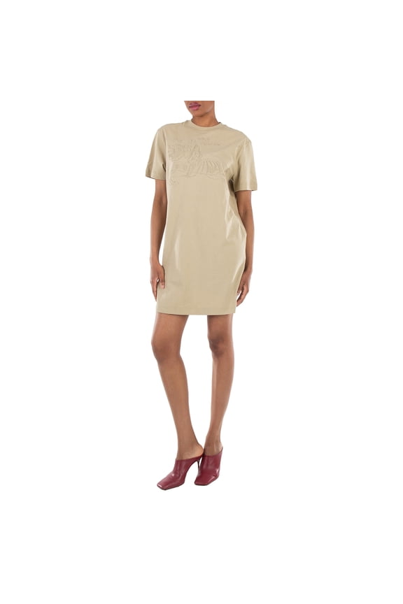 EKD Embroidered Cotton T-Shirt Dress, Size Medium