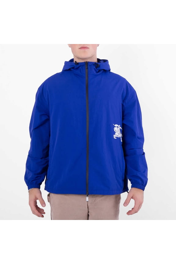 Equestrian Knight-Applique Hooded Jacket, Size Medium