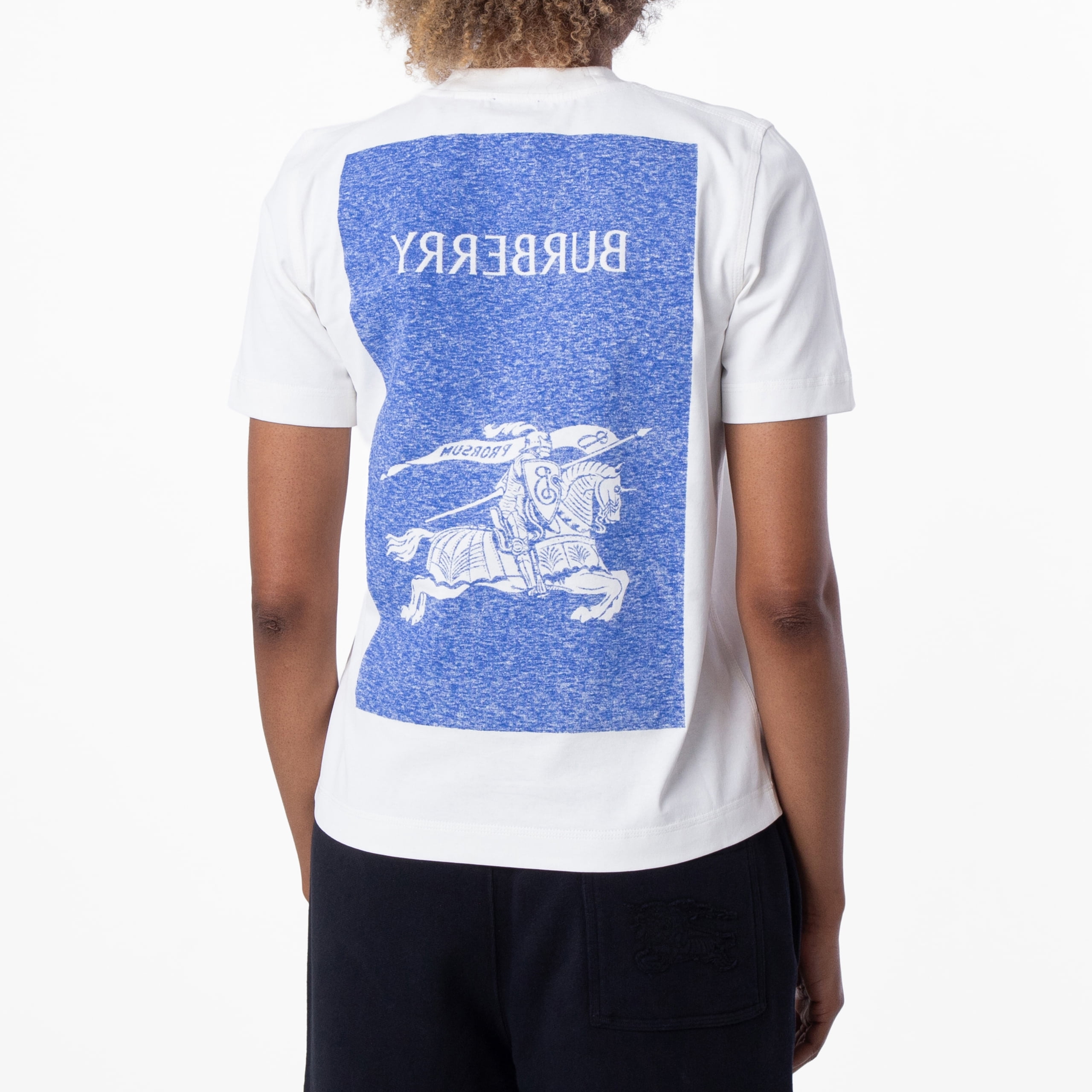 Burberry Equestrian Knight Print T Shirt, Size Large
