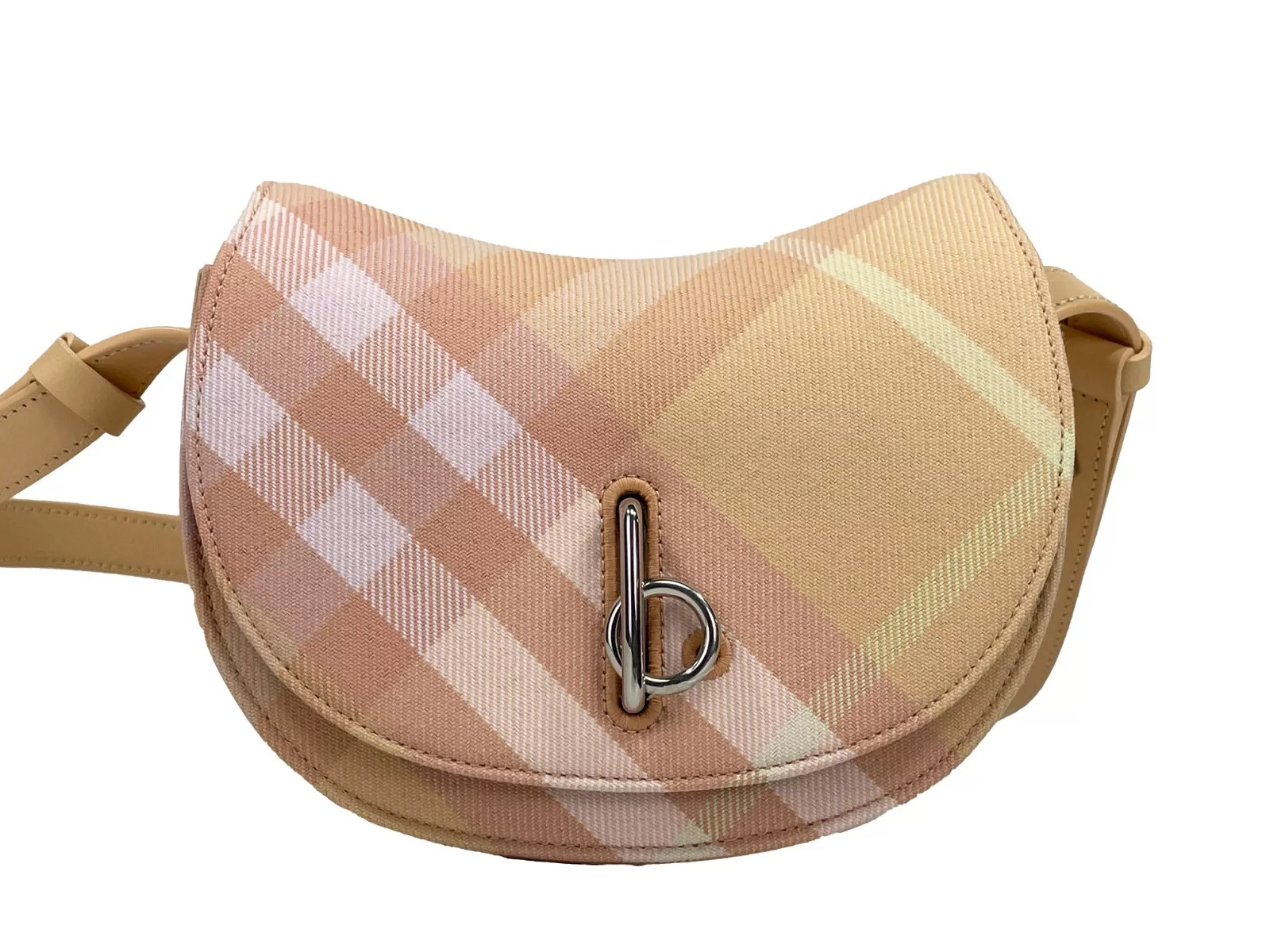ショルダーバッグ・ポシェット BURBERRY BEIGE CHECK ROCKING HORSE MEDIUM SHOULDER BAG Burberry Female Rocking Horse' Mini Beige Crossbody Bag With