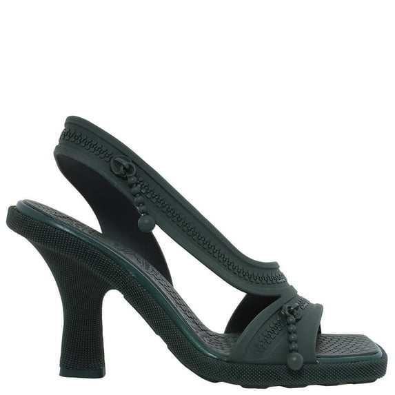 Burberry Gel Heeled Sandals - Jungle, Brand Size 38 ( US Size 8 )