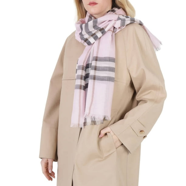 Burberry Giant Gauze Check Wool And Silk Blend Scarf Walmart Business Supplies
