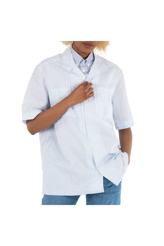 Gingham Check Print Oversized Shirt, Brand Size 10 (US Size 8)