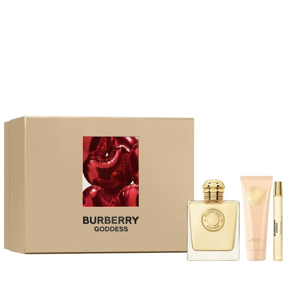 Burberry Goddess 3 Piece Gift Set for Women (3.0 OZ Eau De Parfum, 2.5 OZ Body Lotion, Mini Perfume)