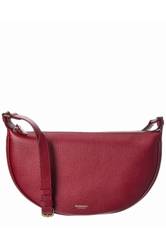 Grainy Leather Shoulder Bag, Red