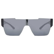 Burberry BE 4291 Nylon Mens Rectangle Sunglasses Black 138mm Adult