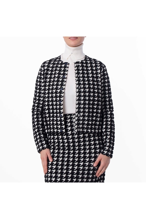 Houndstooth Pattern Cardigan, Size Small