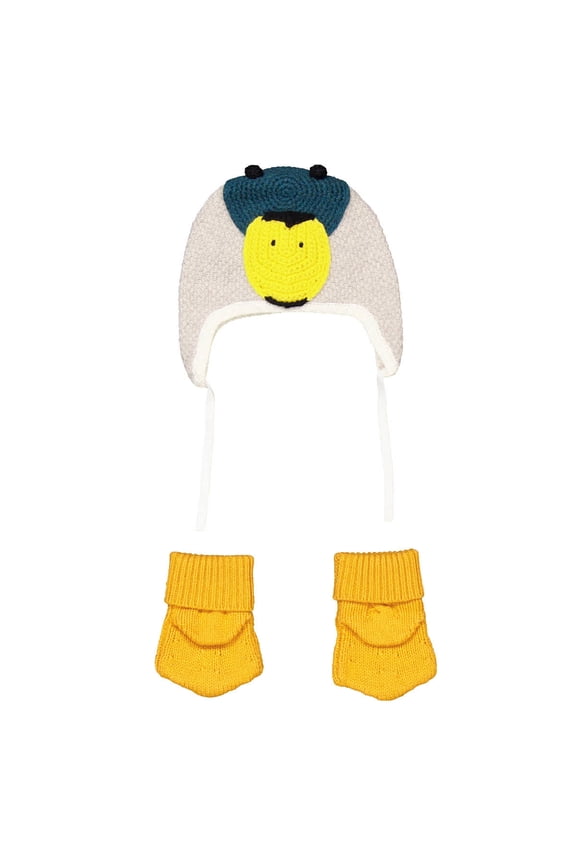 Infant Knitted Wool Duck Two Pieces Set, Size 3M