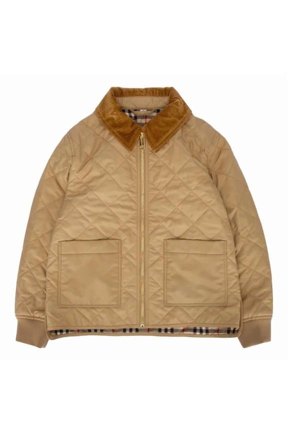 Kids Archive Beige Quilted Jacket, Size 6Y