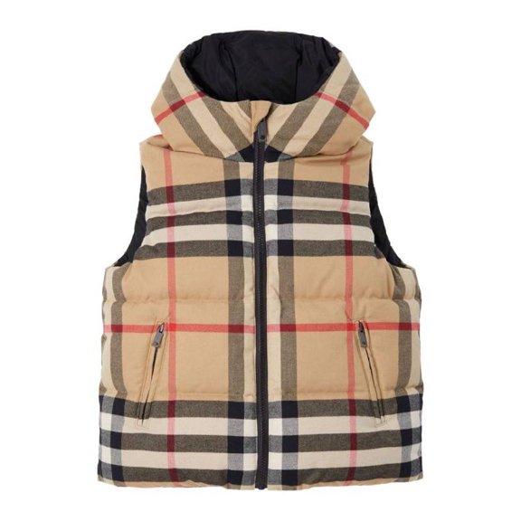 Burberry Kids Check Pattern Jacket, Size 6Y