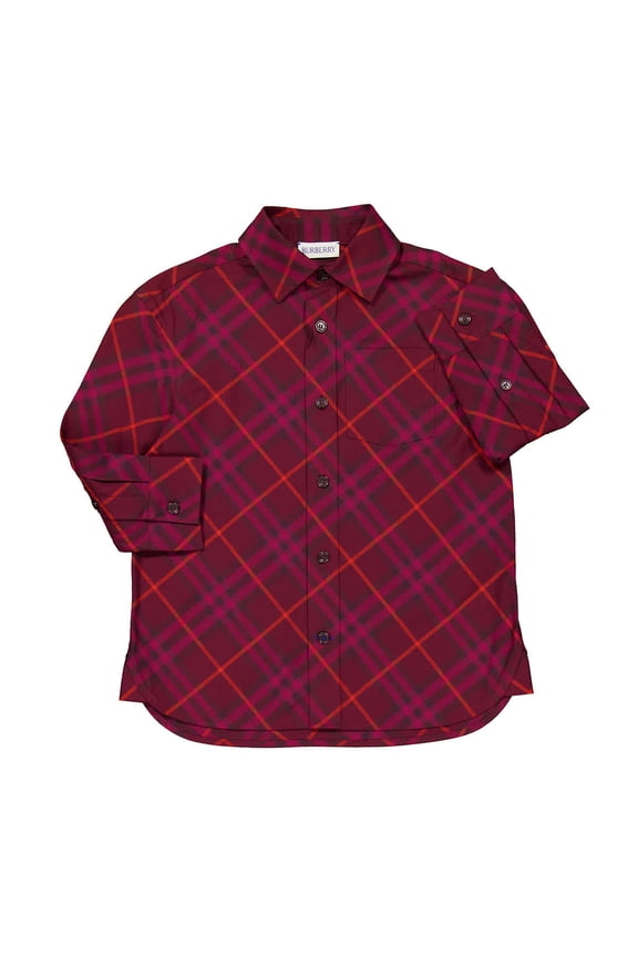 Kids Check Print Long-Sleeves Shirt, Size 3Y