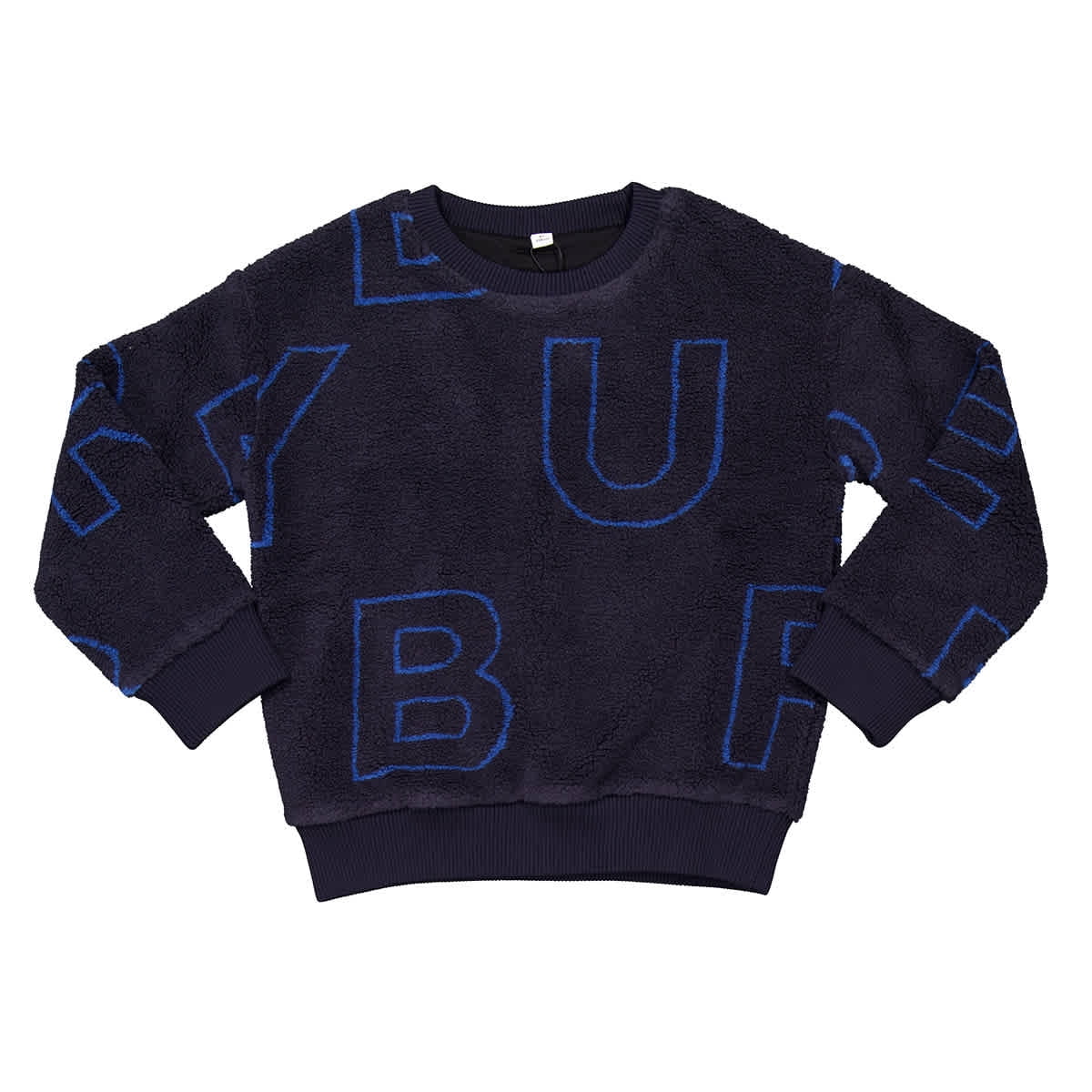 Burberry Kids Edgar Scattered Logo Fleece Sweatshirt, Size 10Y