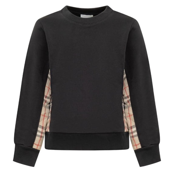 Burberry Kids Vintage-Check Panel Sweatshirt, Size 4Y