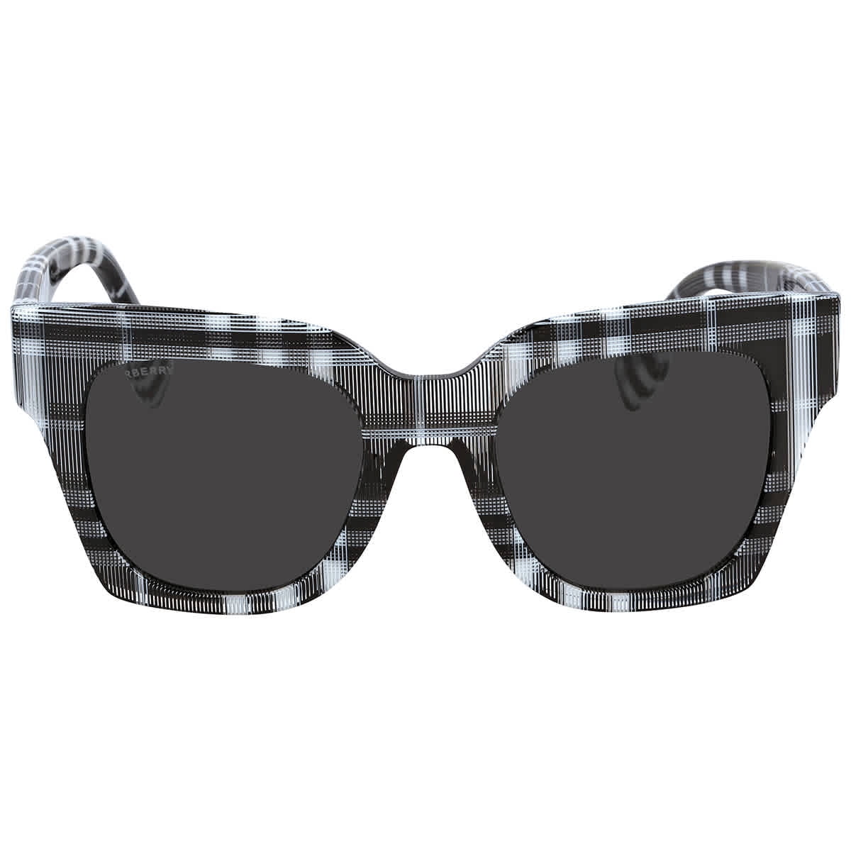 NEW Burberry BE4364 KITTY 399387 Black Dark Gray Square Unisex Sunglasses Burberry Kitty 4364F Sunglasses main image 2