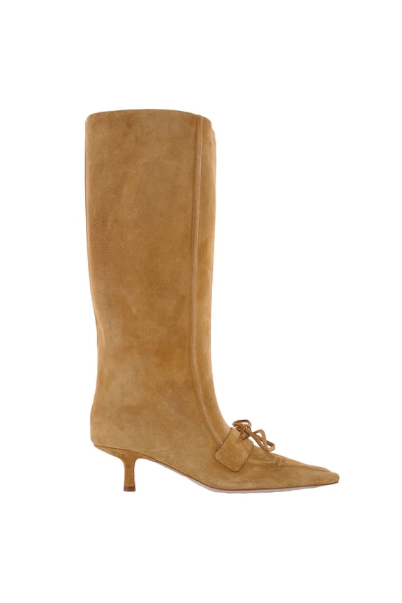 Knee-High Suede Storm Boots, Brand Size 36 (US Size 6)