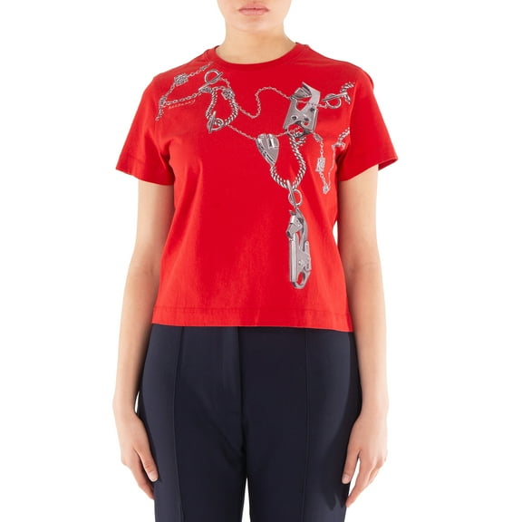 Burberry Knight Hardware Cotton T-Shirt, Size Small