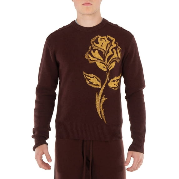 Burberry Knit Stretch Floral Graphic Sweater, Size XX-Large