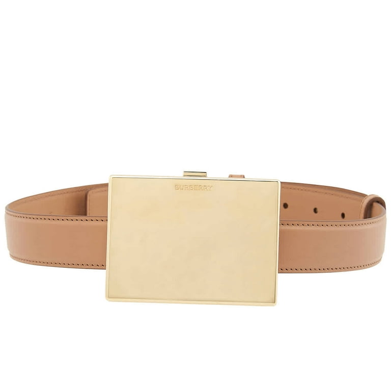 Burberry Ladies Biscuit Cardcase Buckle Belt, Size Small in Biscuit