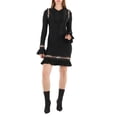 thumbnail image 1 of Burberry Ladies Black Ring Pierced Stretch Jersey Mini Dress, Size XX-Small, 1 of 1