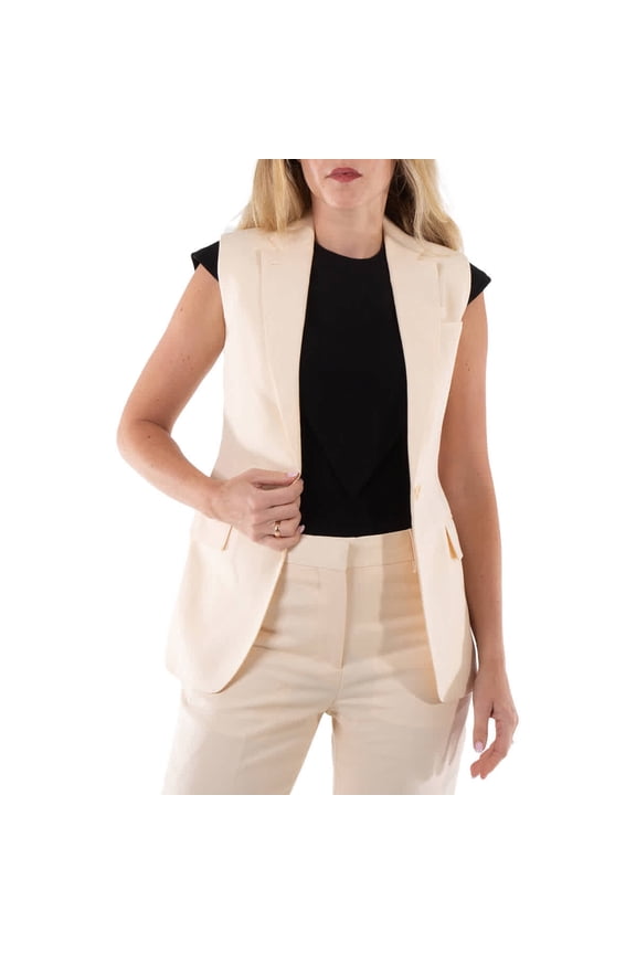 Ladies Buttermilk Beige Aurelie Tailored Vest, Brand Size 4 (US Size 2)