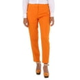 thumbnail image 1 of Burberry Ladies Deep Orange Aimi Mid-Rise Tailored Trousers, Brand Size 2 (US Size 0), 1 of 1