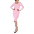 thumbnail image 1 of Burberry Ladies Dorit Fitted Knit Dress In Orchid Pink, Size Small, 1 of 1