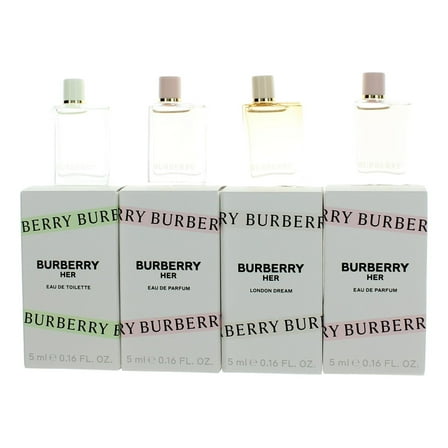 Burberry Her by Burberry, 4 Piece Variety Mini Gift Set for Women