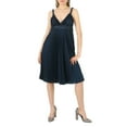 thumbnail image 1 of Burberry Ladies Ink Blue Empire-Line Pleated Dress, Brand Size 6 (US Size 4), 1 of 1