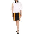 thumbnail image 1 of Burberry Ladies Optic White Cape Overlay Geometric Print Silk Dress, Brand Size 4 (US Size 2), 1 of 1