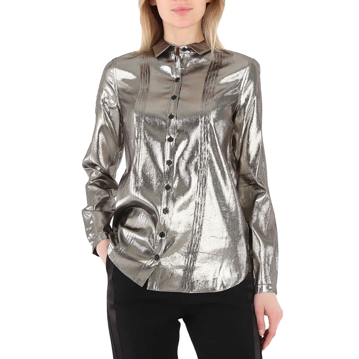 Burberry shirt womens silver deals
