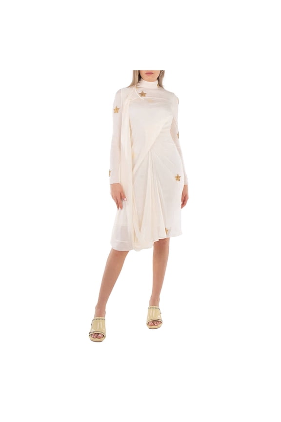 Ladies Star Pattern Drape Dress, Brand Size 2 (US Size 0)