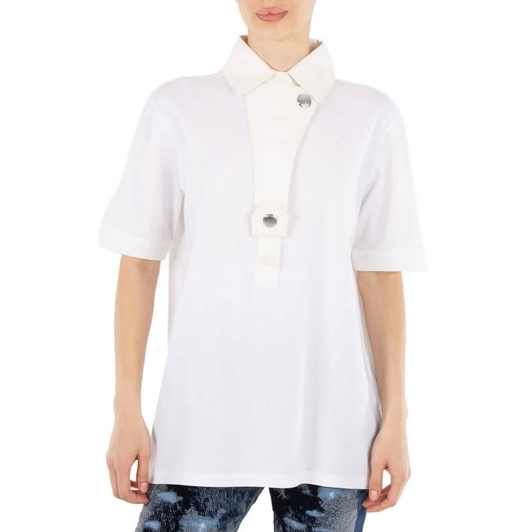 Burberry Ladies White Cotton Polo Shirt, Size X-Small