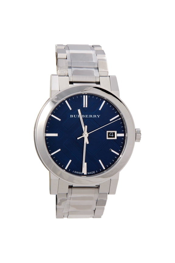 Large Check Stamped Mens Watch