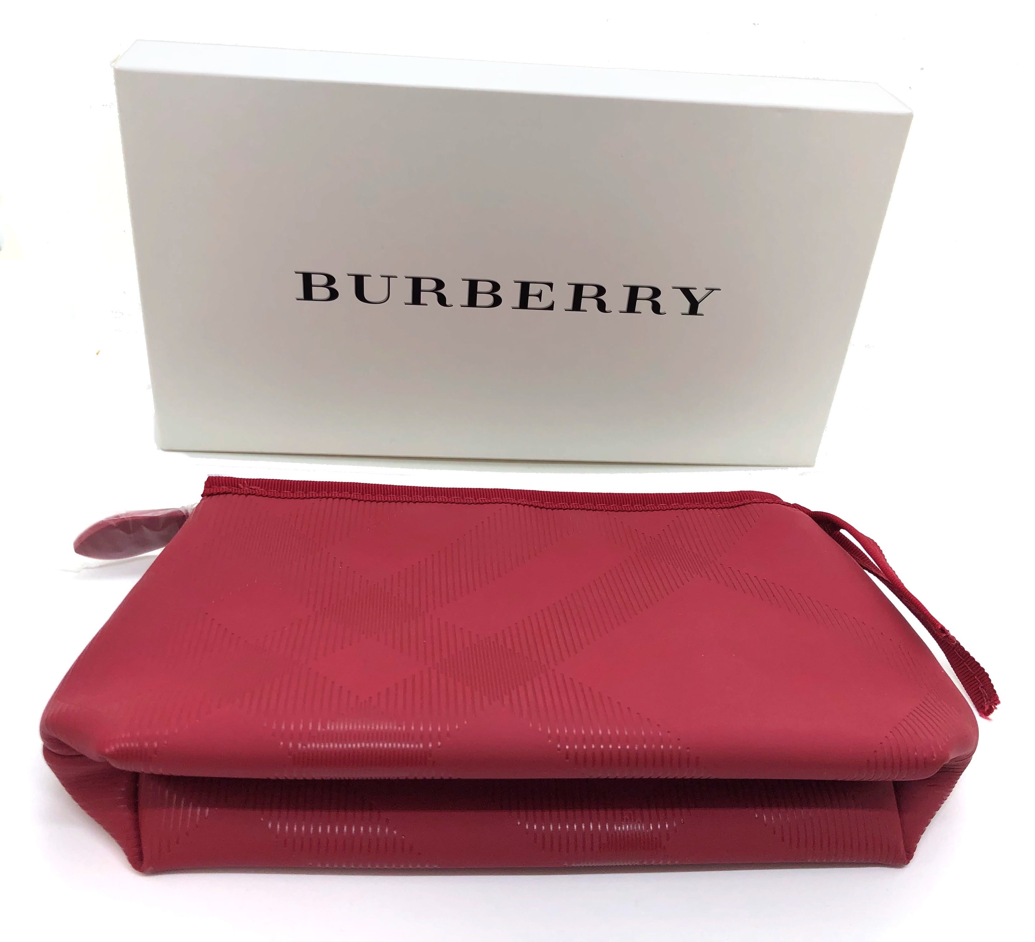 Ladies Red Leather Burberry Wallet