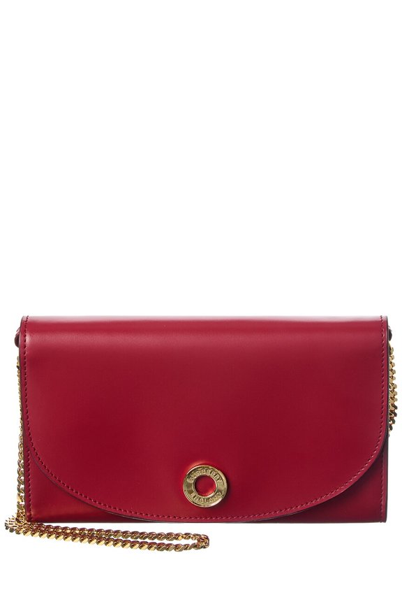 Leather Wallet On Chain, Red