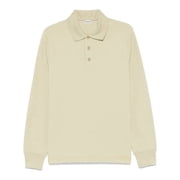 Burberry Logo Embroidered Long Sleeve Polo Shirt, Size Large