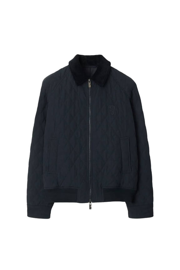 Logo-Embroidered Quilted Jacket, Size X-Small