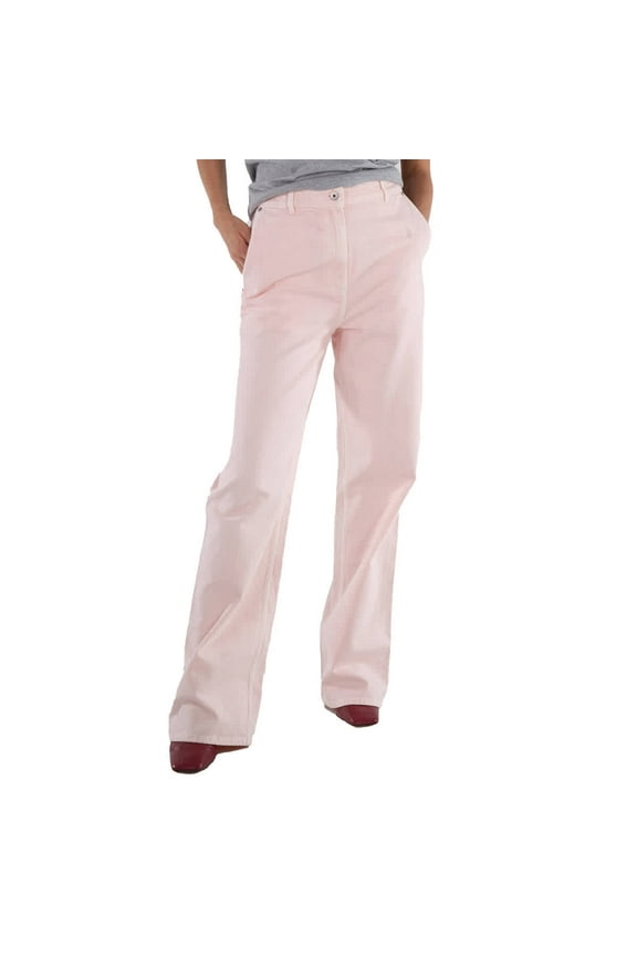 Logo-Patch Flared Cotton Jeans, Brand Size 4 (US Size 2)