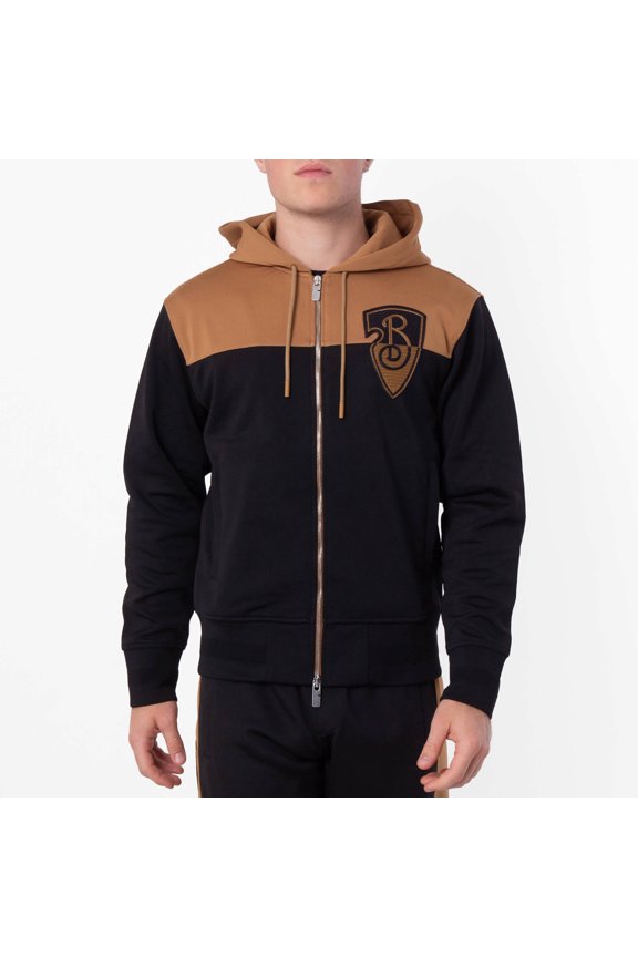Logo Patch Front Zip Hoodie, Size X-Small