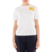 Burberry Logo Printed Crewneck Cotton T-Shirt, Size Medium