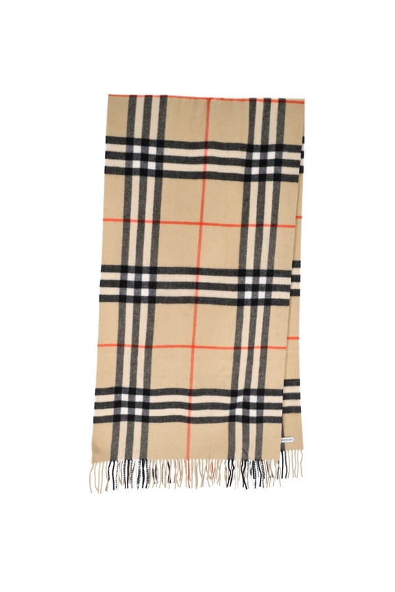 Women's Classic Check Pattern Beige Scarf Neutrals