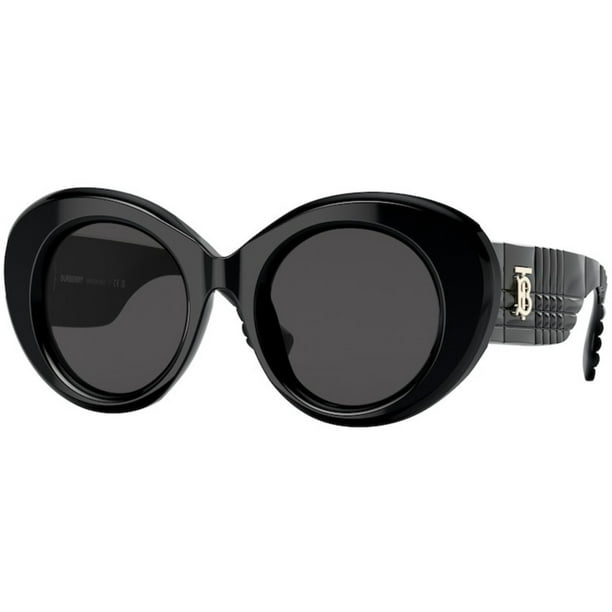 Burberry Margot Women's Black Oversize Round Sunglasses BE4370U 300187