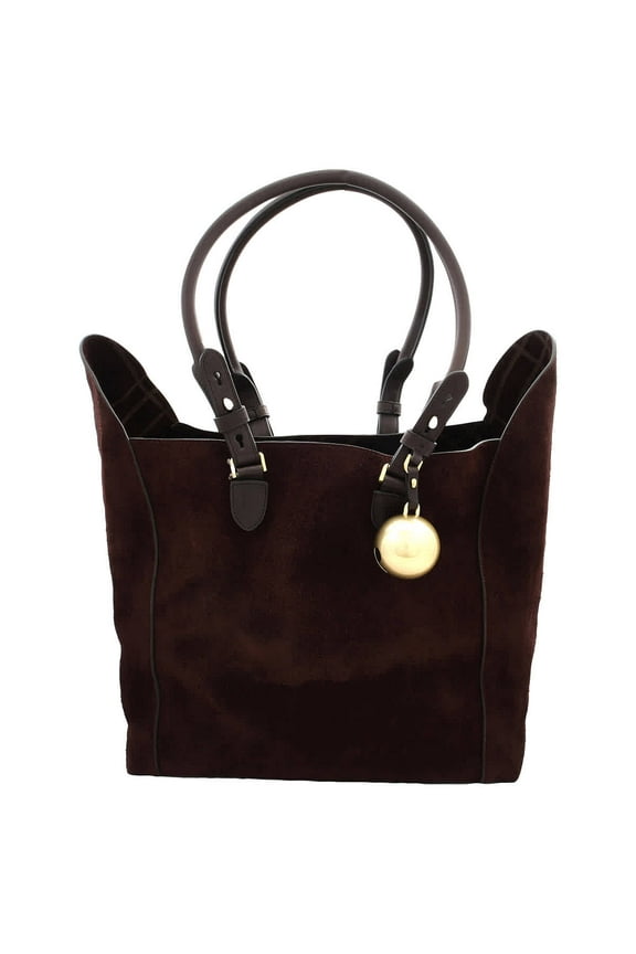 Medium Calf Suede Shield Tote Bag