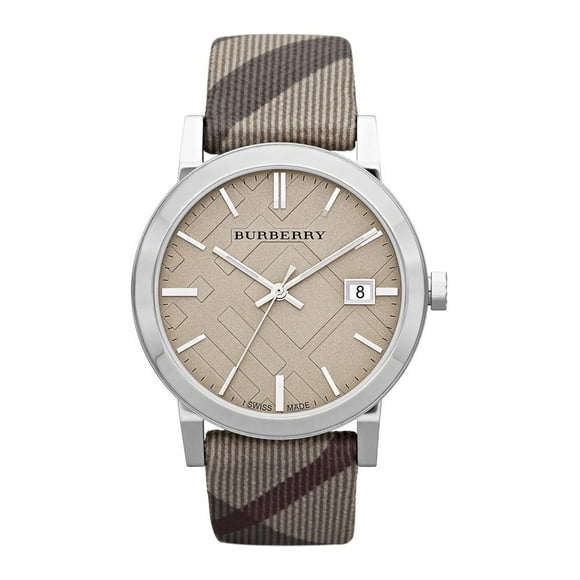 Burberry Men BU9023 Grey Dial Leather Band Watch